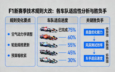 F1新赛季技术规则大改：各车队适应性分析与胜负手